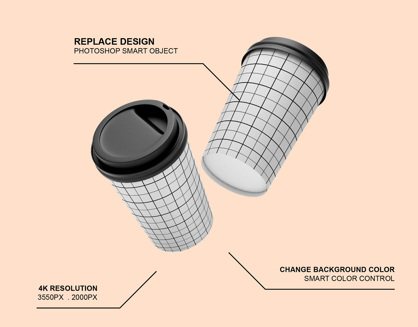 Download Floating Paper Cup With Lid Packaging Mockup Free Package Mockups