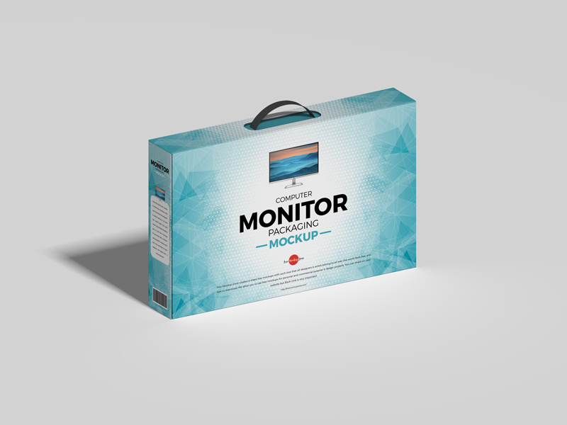 Download Computer Monitor Box Mockup Free Package Mockups