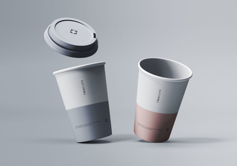 Two Disposable Coffee Cups Mockup Free Package Mockups