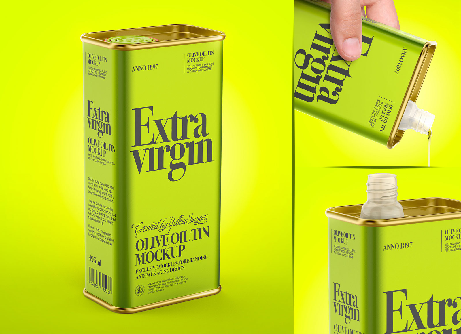 Download Free Olive Oil Tin Can Mockup Free Package Mockups PSD Mockup Templates