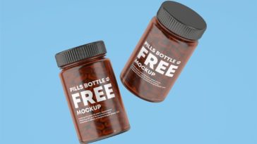 Download Free Clear Matt Pill Bottle Mockup Package Mockups