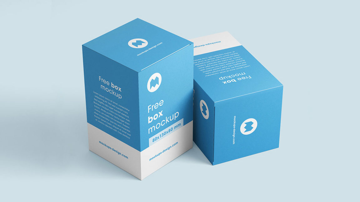 Free Box Mockup PSD Set - Free Package Mockups