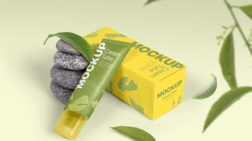 Download Free Cosmetics Product Box And Tube Package Mockup Package Mockups Yellowimages Mockups