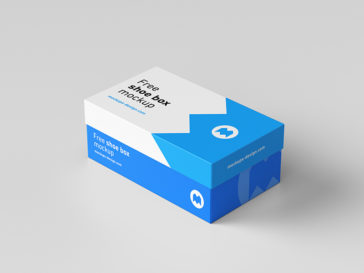 Free Shoe Box Packaging Mockup 5 Set - Free Package Mockups