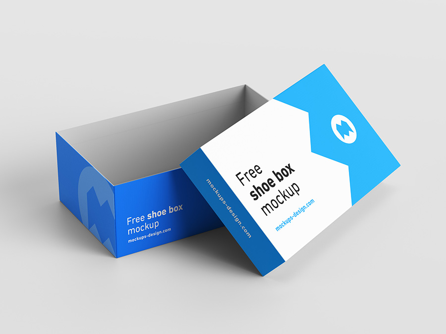 Free Shoe Box Packaging Mockup 5 Set Free Package Mockups