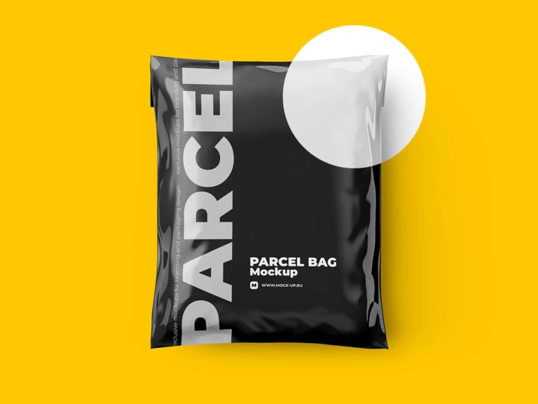 Download Free Shipping Wrapper Cover Bag Mockup Free Package Mockups