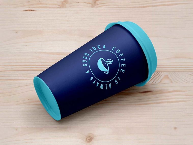 Download Free Paper Coffee Cup Lying On Floor Mockup Package Mockups
