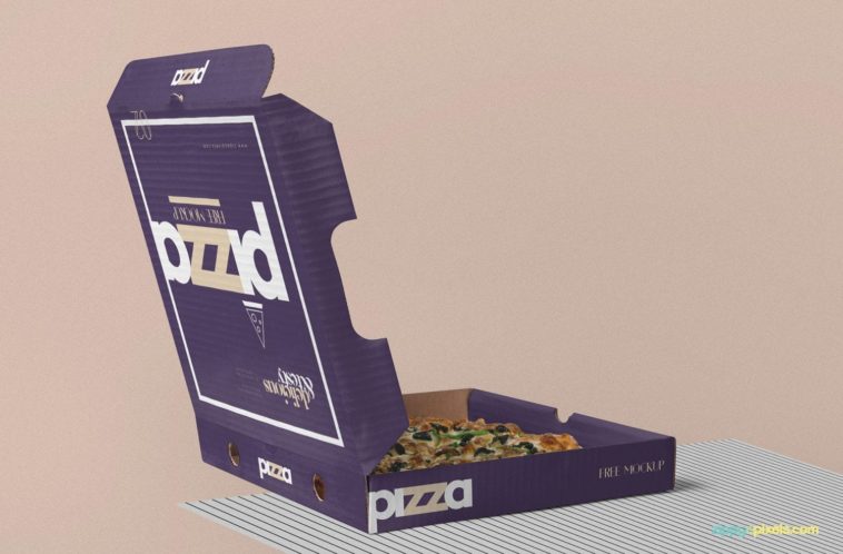 Download Free Open Pizza Box Mockup Free Package Mockups