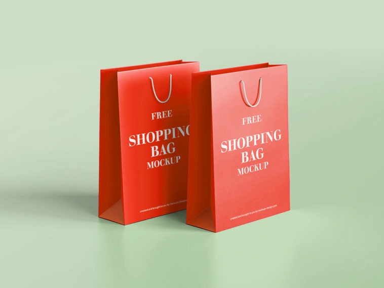 Free Thick Matte Finish Rich Quality Paper Shopping Bag Mockup