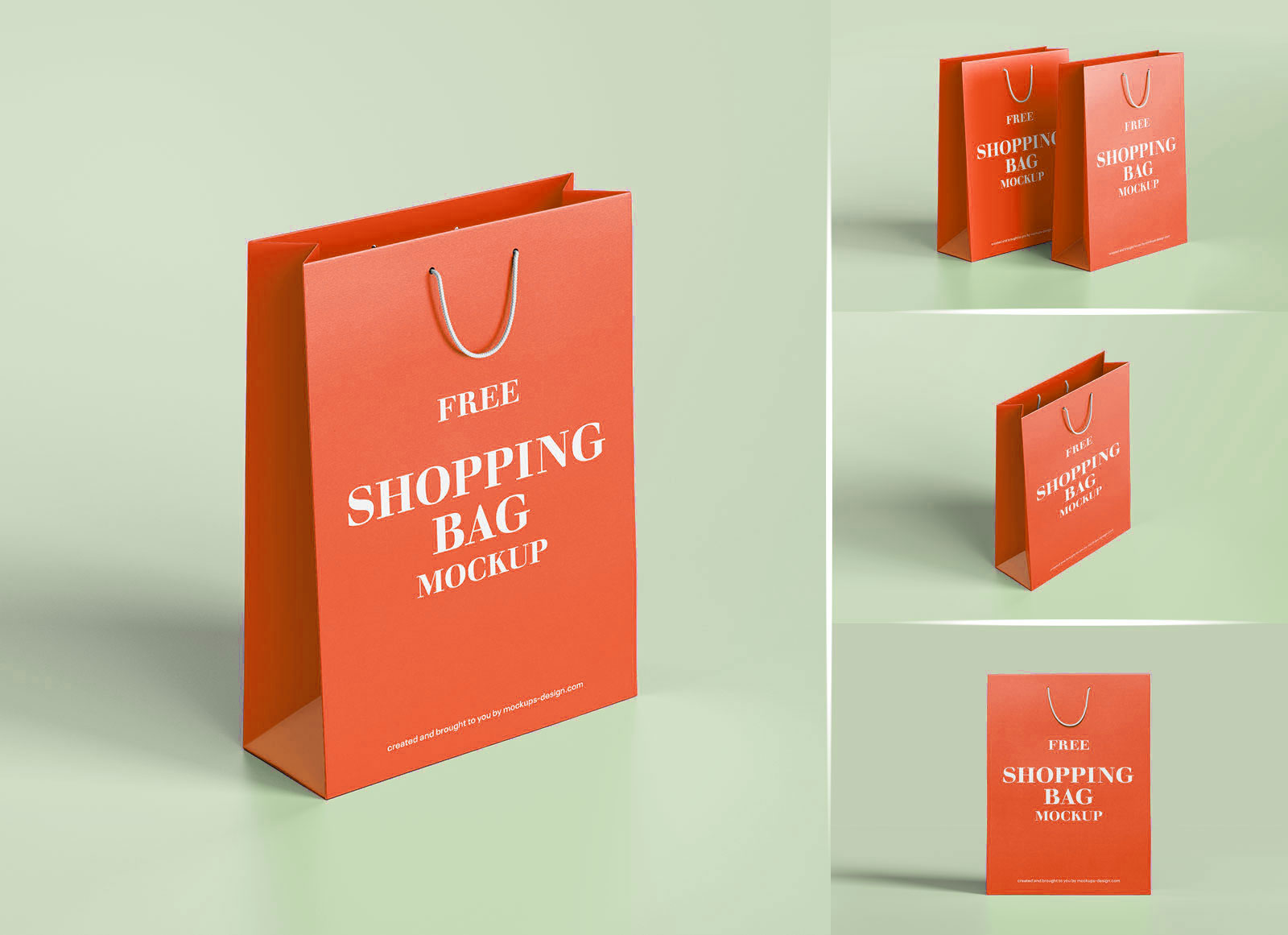 Download Free Thick Matte Finish Rich Quality Paper Shopping Bag Mockup