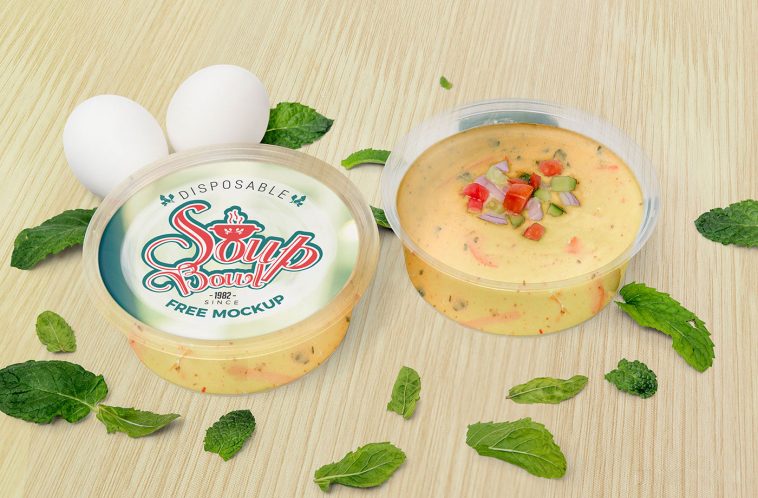 Download Free Disposable Soup Bowl Mockup Free Package Mockups