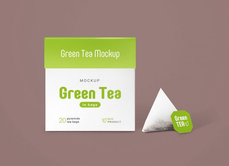 Free Tea Bags Packaging Mockup Set - Free Package Mockups