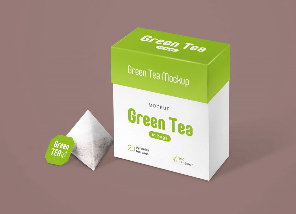 Free Tea Bags Packaging Mockup Set - Free Package Mockups