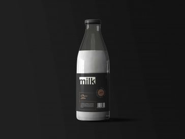 Free Milk Bottle Mockup - Free Package Mockups