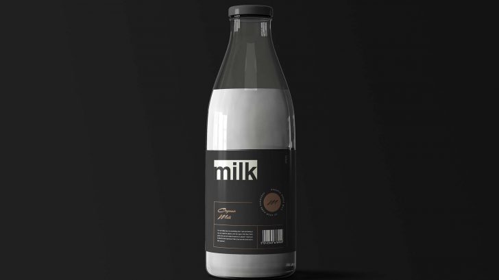 Free Two Milk Bottles Mockup - Free Package Mockups