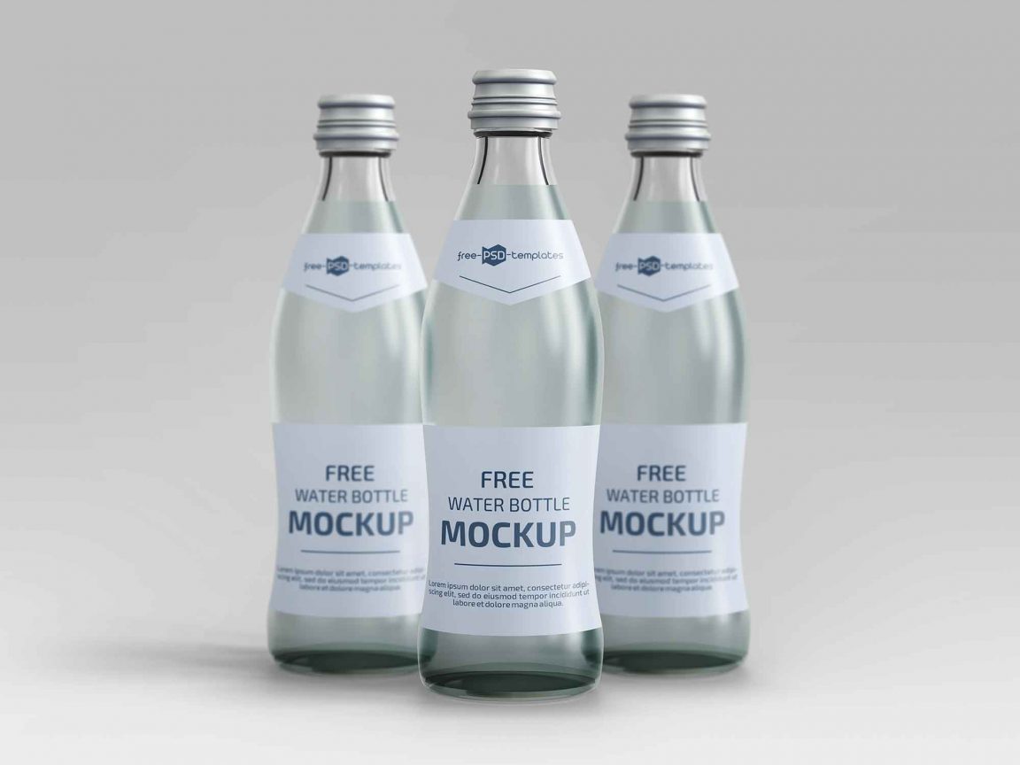 Free Vintage Glass Water Bottle Mockup - Free Package Mockups