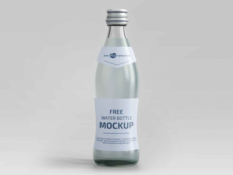 Free Vintage Glass Water Bottle Mockup - Free Package Mockups