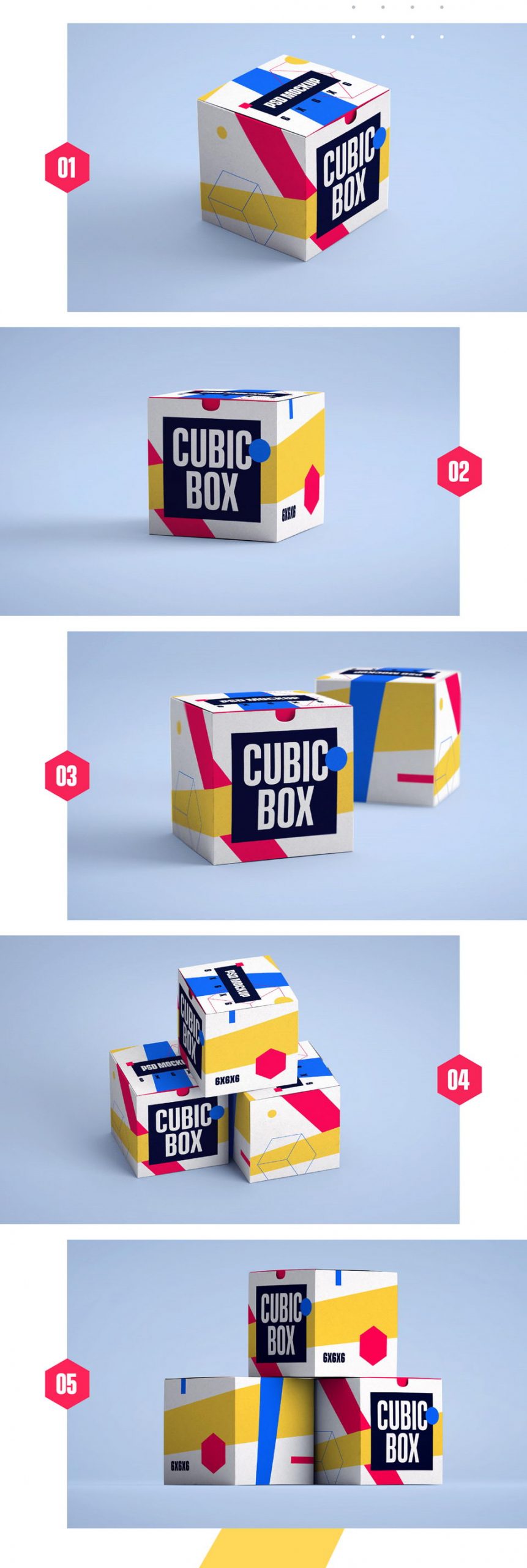 Download 2 Free 5 Cubic Box Mockups Free Package Mockups