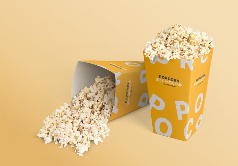 Download 3 Free Popcorn Box Mockup Free Package Mockups PSD Mockup Templates