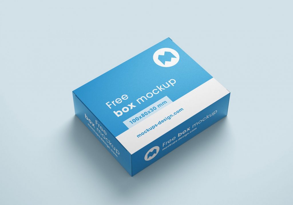 Free Box Mockups 100x80x30 mm - Universal Size - Free Package Mockups