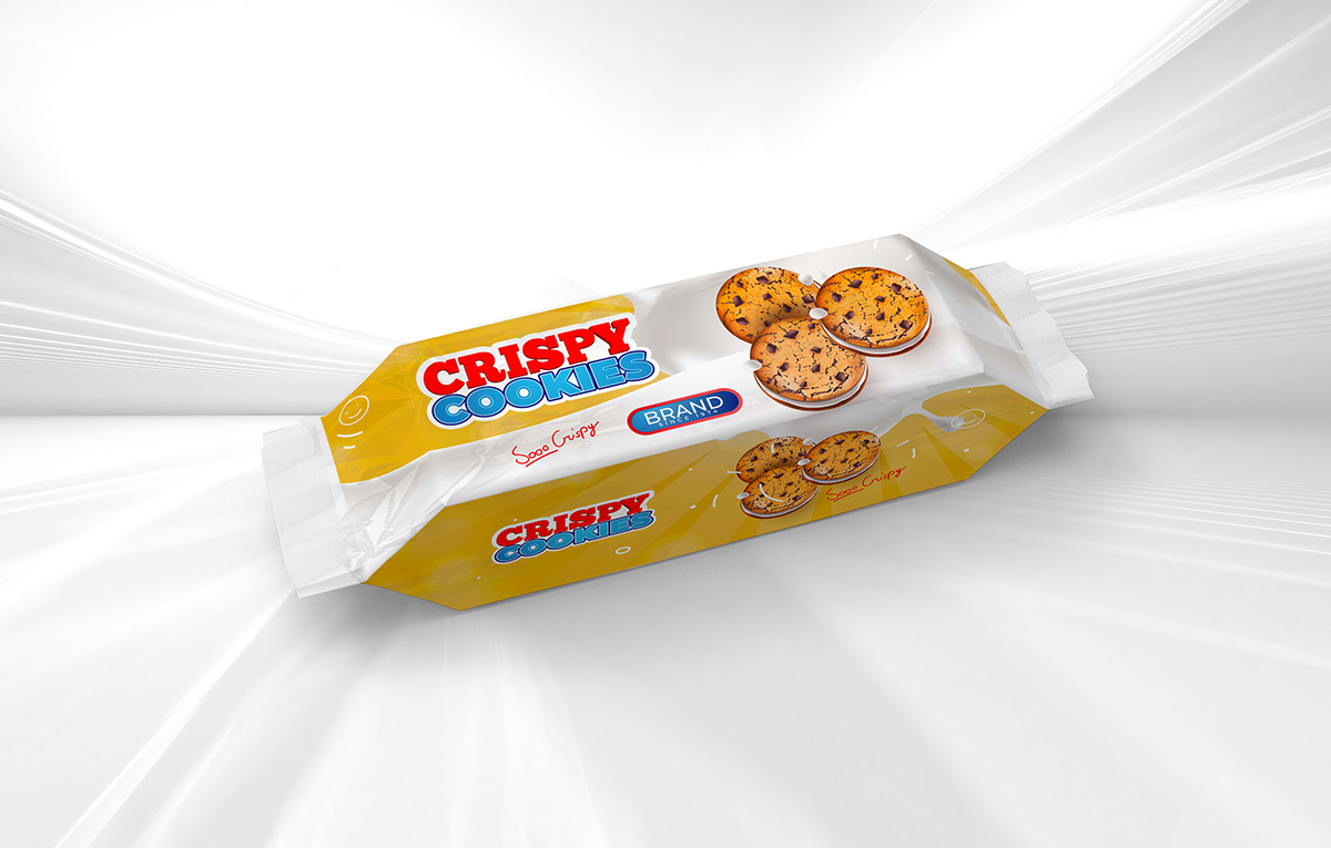 Free Crispy Cookies/Biscuit Packaging Mockup - Free Package Mockups