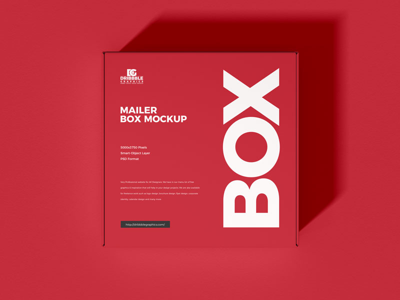 Top View Mailer Box Mockup Free Package Mockups