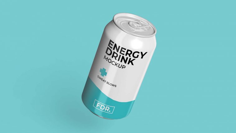 Free Chilled Soda Can Mockup for Branding Scene - Free Package Mockups