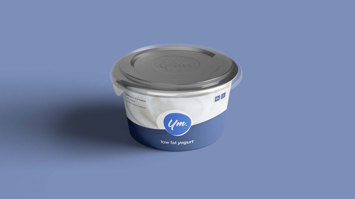 Free Ice Cream Plastic Container Mockup - Free Package Mockups