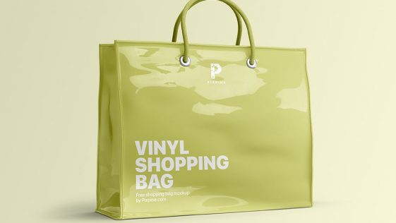 Free Plastic Shopping Carrier Bag Mockup - Free Package Mockups