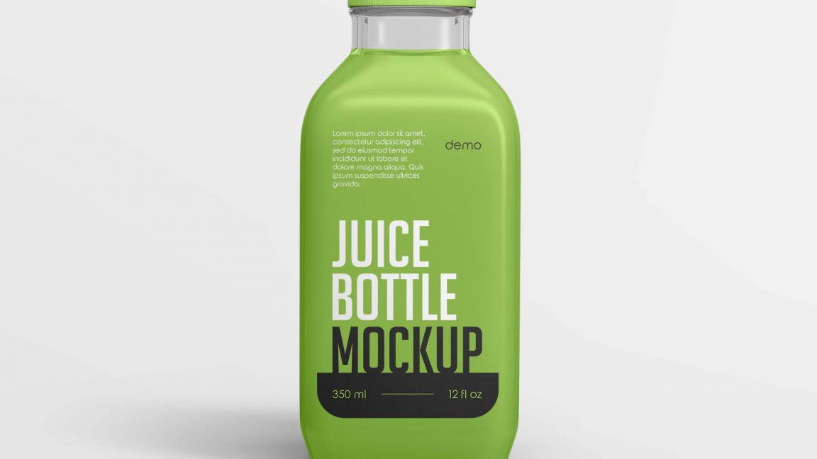 Free Orange Juice Glass Bottle Mockup - Free Package Mockups