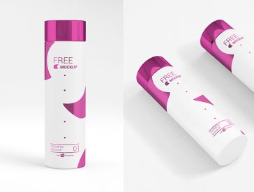 Free Talcum Powder Bottle Mockup 2 PSD files - Free Package Mockups