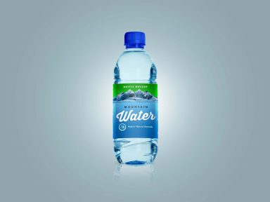 Small Water Pet Bottle Mockup - Free Package Mockups