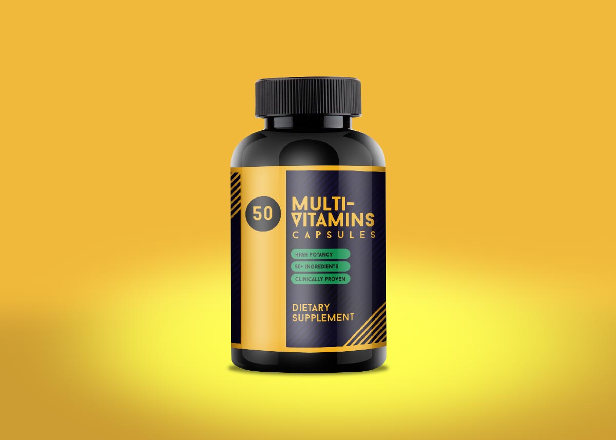 Download Multi Vitamin Pills Bottle Mockup Free Package Mockups