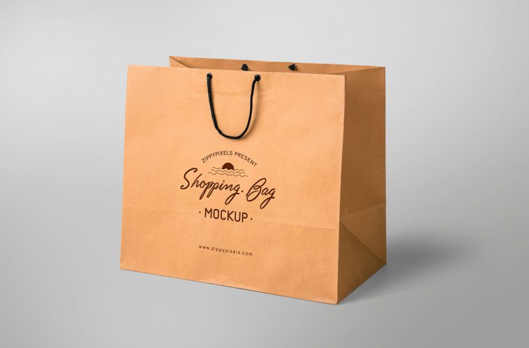 Download Craft Paper Carry Bag Mockup Free Package Mockups