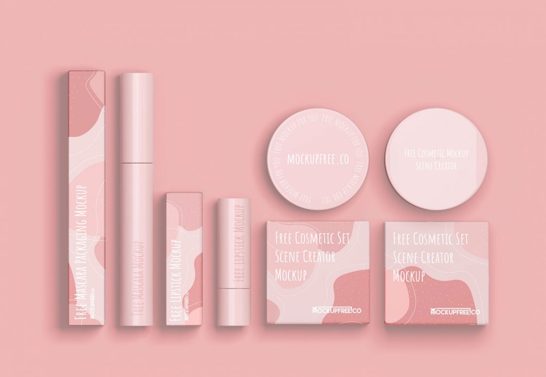 Free Cosmetic Scene Creator Mockup Product Packaging - Package Mockups