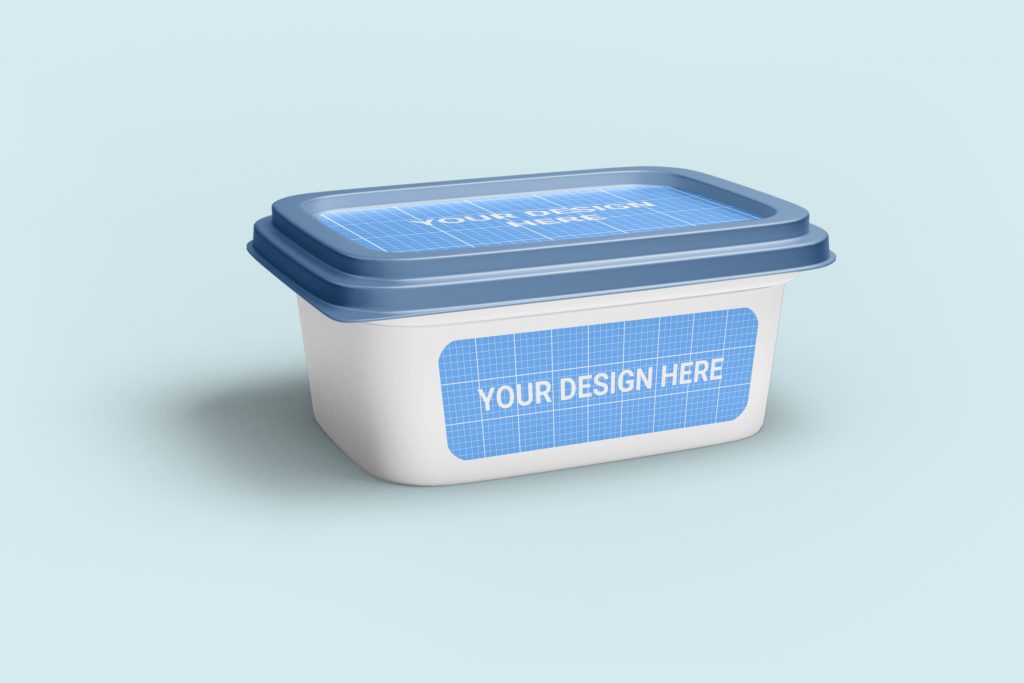 Free Ice Cream Bucket Tub Mockup