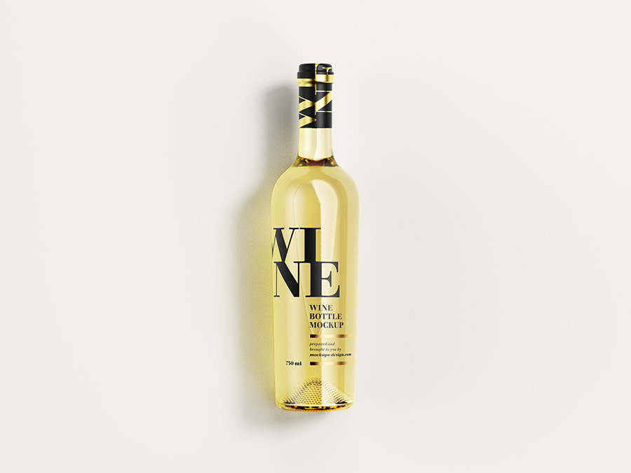 Download Free White Wine Bottle Mockup Free Package Mockups