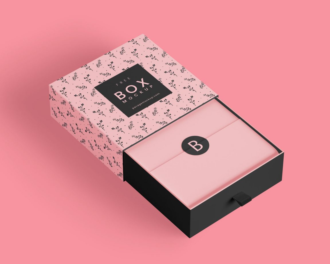 Free Luxury Slide Gift Box Mockup 3 Set - Free Package Mockups