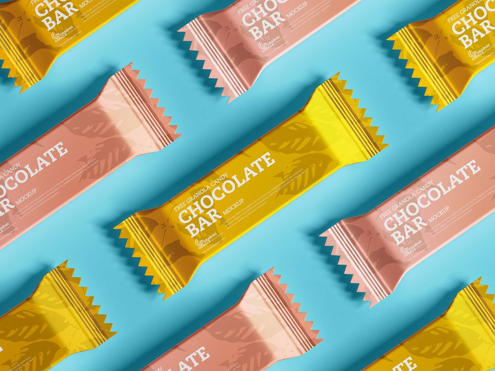 Download Free Chocolate Bar Packaging Wrapper Mockup Free Package Mockups