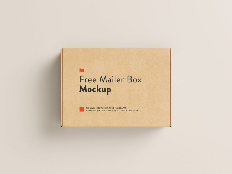 Free Delivery Shipping Mailer Box Mockup 5 set - Free Package Mockups