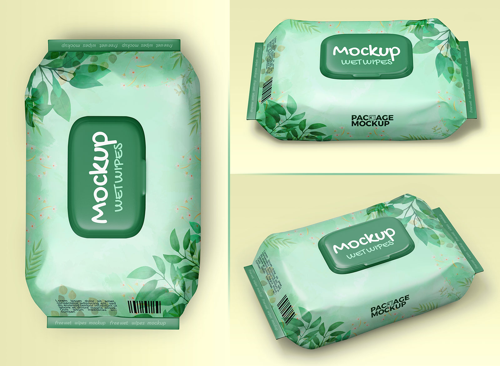 Download Baby Wet Wipes Mockup Package Branding Scenes Free Package Mockups