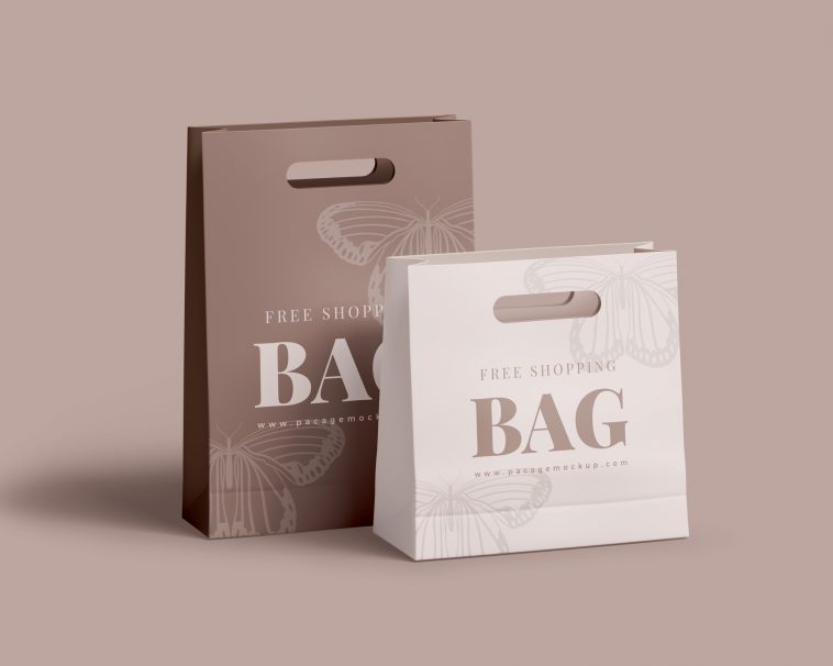 Download Free Paper Shopping Bag Mockup Psd Set Package Mockups