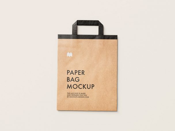 Flattened Paper Bag Mockups set - Free Package Mockups