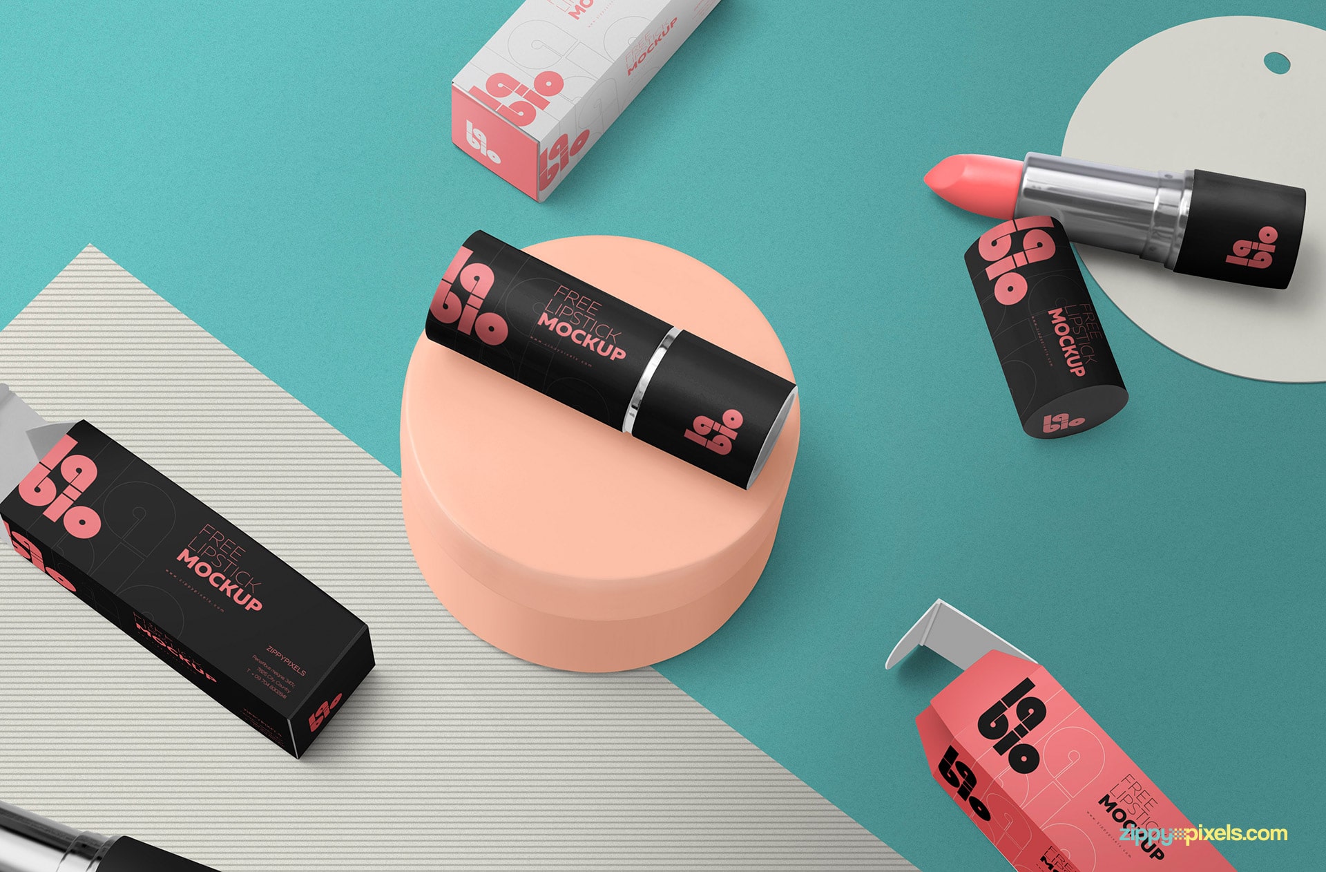 Download Free Matte Lipstick Packaging Mockup Package Mockups