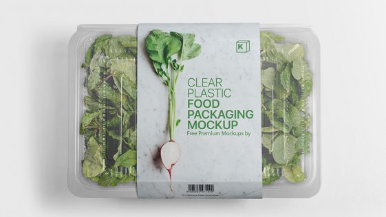 Free Transparent Salad Container Mockup - Free Package Mockups