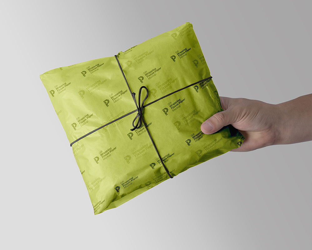Download Free Gift Wrapping Wax Paper Mockup Free Package Mockups