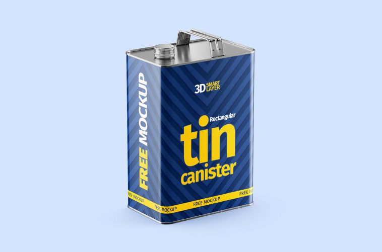 Download Free Cooking Oil Tin Canister Mockup Psd Free Package Mockups