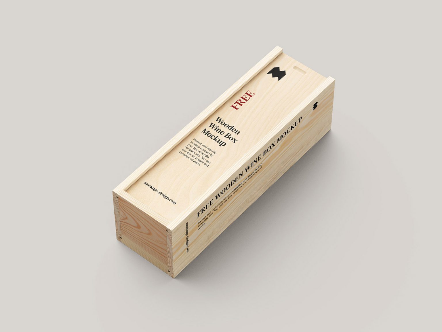 Free Wooden Wine Box Mockup set - Package Mockups