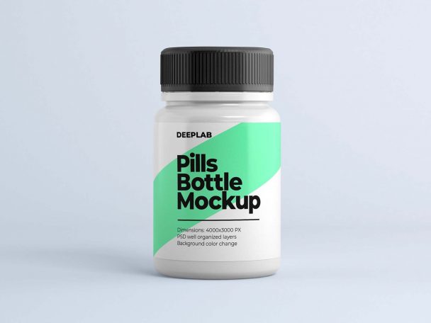 Medical Pill Bottle Mockups set - Free Package Mockups