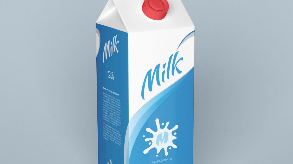 Free 3 Milk Carton Box Mockup - Free Package Mockups